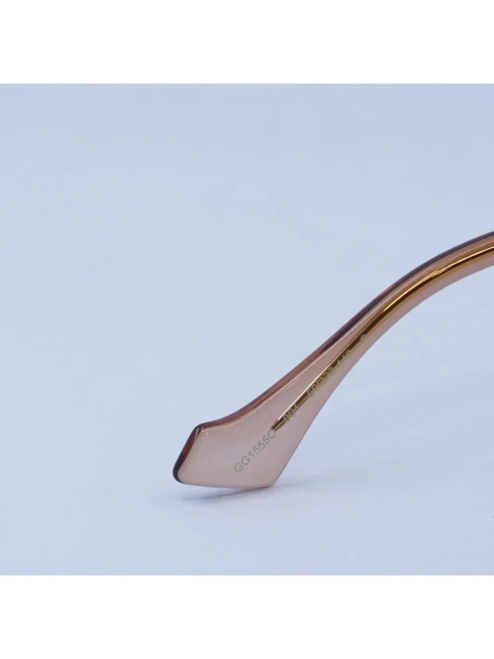 Gucci GG1555O 004 Eyeglasses Brown 50mm Cat Eye Frame